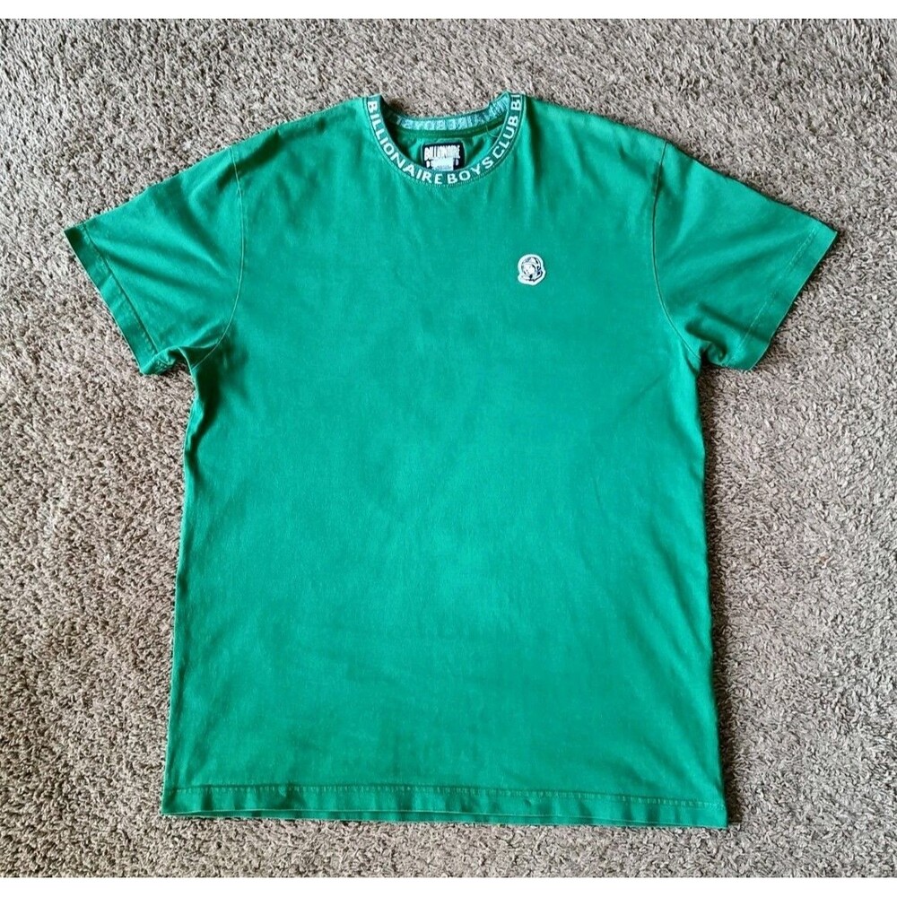 Billionaire Boys Club T-Shirt Collar Knit Men’s Size Large Patched Green Shirt